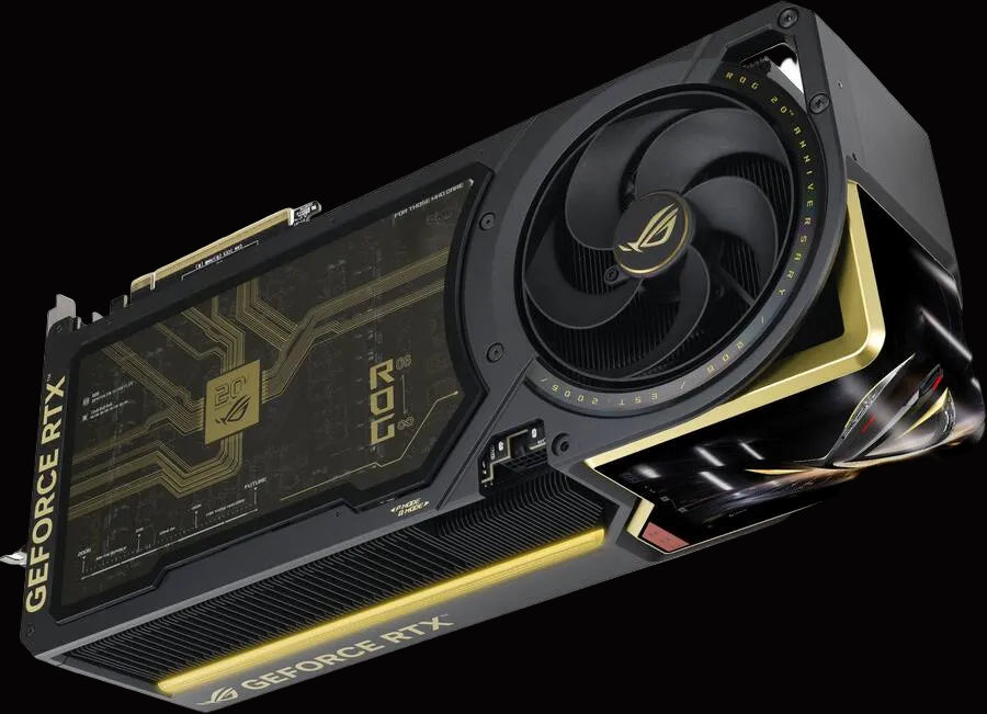 ASUS ROG Astral GeForce RTX 5090 32GB GDDR7 OC Edition 20th Anniversary graphics card angled view